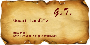 Gedai Taráz névjegykártya